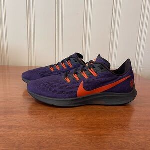 Nike Air Zoom Pegasus 36 Running Sneakers Clemson Tigers Men’s 9.5 Purple